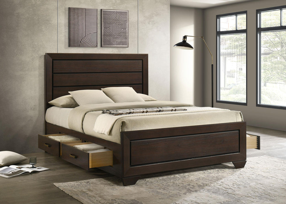 Kauffman Queen Storage Bed Dark Cocoa image