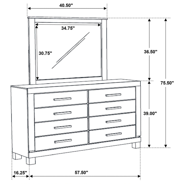 Woodmont Dresser with Mirror
