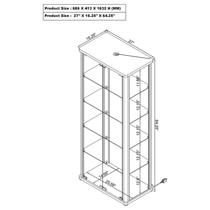 Aero Curio Cabinet