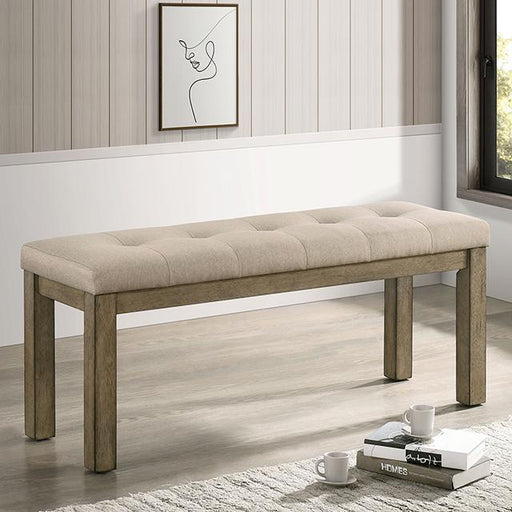 TEMPLEMORE Bench, Light Brown/Beige image