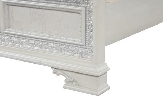 Stella Mia E.King & Queen Bed White & White