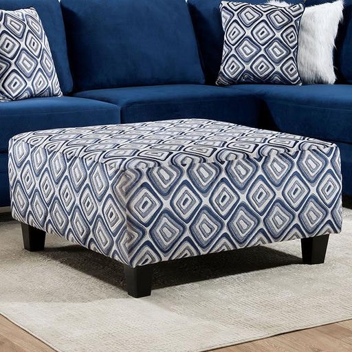 WALDPORT Ottoman, Navy/White image