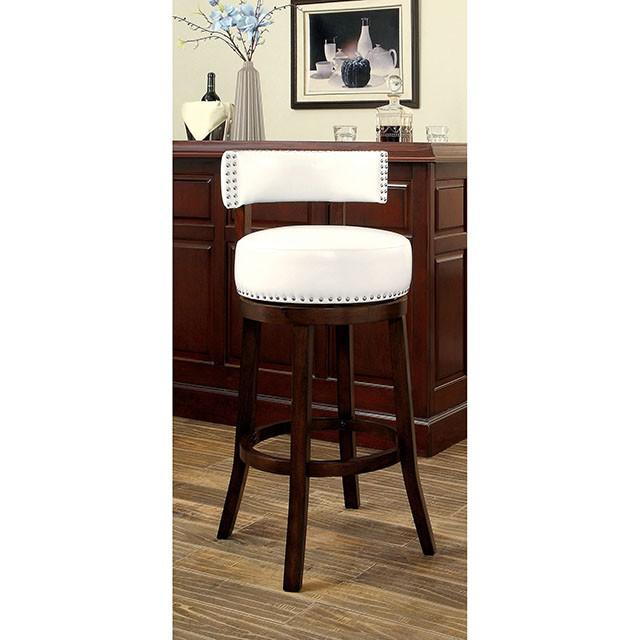 SHIRLEY Dark Oak/White 29" Bar Stool