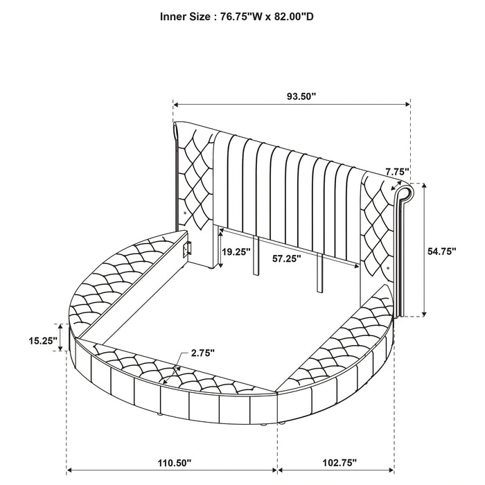 Sonya Panel Floor Storage Bed