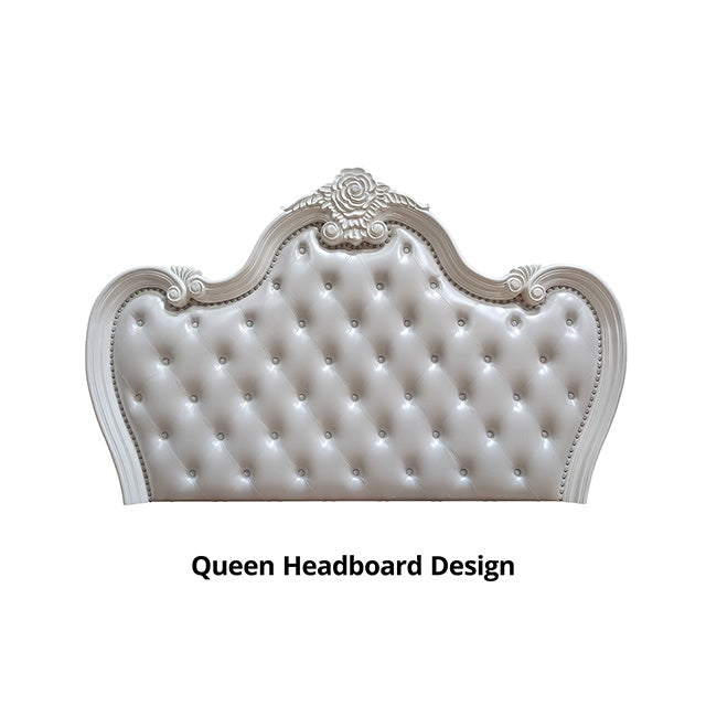 Ventresca Queen Bedroom Set White & Chrome